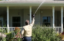JanTech Pest Control - Spraying up high for flying and crawling pests.